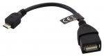 Laidas Esperanza USB 2.0 B female, Micro USB A male, 0.1 m, juoda sp.