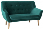 Sofa Nordic 2 Velvet Bluvel 78, žalia sp., 136 x 75 cm x 90 cm