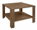 Žurnalinis staliukas Odette, ąžuolo sp./ruda sp., 67.5 cm x 67.5 cm x 47.5 cm