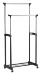 Drabužių kabykla Home4you Fry 76464, 168 cm, juoda sp./chromo sp.