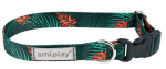 Antkaklis &scaron;unims Amiplay Be Happy, žalia, 200 - 350 mm x 15 mm, 20-35