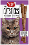 Skanėstas katėms Perfecto Catsticks Veal & Turkey, kalakutiena/ver&scaron;iena, 0.05 kg, 10 vnt.