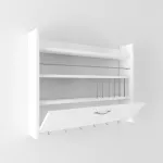 Pakabinama virtuvės lentyna Kalune Design Knott 935CMN1304, balta sp., 15 cm x 85 cm x 65 cm