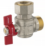 Kampinis ventilis Ferro KFM2SGK, rutulinis, vandens sąnaudų reguliavimui, 3/4''