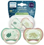 Čiulptukų rinkinys Philips Avent Ultra Air Night Neutral, 6+ mėn., žalia sp.