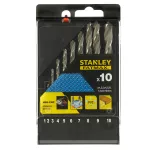 Grąžtų komplektas Stanley STA56123-XJ, metalas, cilindrinis, 1-10 mm x 1 cm