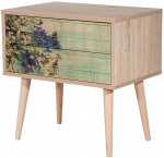 Naktinis staliukas Kalune Design Two 727, &scaron;viesiai ruda sp., 61 cm x 60 cm x 40 cm