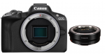Sisteminis fotoaparatas Canon EOS R50 + EF-EOS R Mount Adapter, juoda sp.
