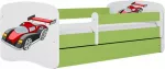 Vaiki&scaron;ka lova Kocot Kids Babydreams Racing Car, žalia sp., 80 x 160 cm, su patalynės dėže, su čiužiniu