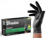 Pir&scaron;tinės guminės Bradas Diamond, suaugusiems, juoda, XXL, 50 vnt.