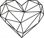 Sienos dekoracija Wallity Heart, 47 cm x 40 cm