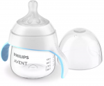 Vaiki&scaron;kas puodelis Philips Avent Natural Response Trainer Cup, 150 ml, 4 mėn., plastikas/silikonas, skaidri sp./balta sp.
