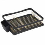 Indų džiovykla Kuchinox, 43.3 cm x 32 cm x 10.5 cm, plienas/polipropilenas (pp), aukso sp./juoda sp.