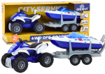 Žaislinių transporto priemonių rinkinys Lean Toys City Service Police, 1:16, mėlyna sp./balta sp.