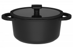 Puodas Maku Foodie 647623, 24 cm, 4.7 l, juoda sp.