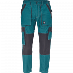 Darbo kelnės vyrams Cerva Max Summer, juoda sp./petrol, 62 dydis