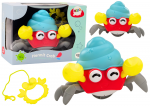 Žaislinis gyvūnas krabas Lean Toys Hermit, 24 cm, įvairių spalvų