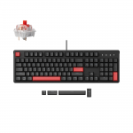Laidinė žaidimų klaviatūra Keychron Lemokey X3 Wired X3-A1 Keychron Red, Anglų (US), juoda sp.