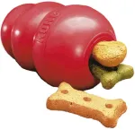 Žaislas &scaron;uniui, universalus Kong Classic, 10.2 cm, &Oslash; 7 cm, raudona sp., L