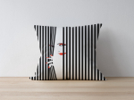 Dekoratyvinės pagalvėlės užvalkalas Mioli Decor 1058, balta/juoda, 43 cm x 43 cm
