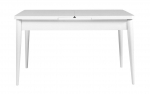 Stalas i&scaron;skleidžiamas Kalune Design Vina, balta sp., 129 - 163 cm x 80 cm x 75 cm