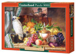 Dėlionė Castorland Still Life With Fruit And Cockatoo 3000 el. C-300143, 68 cm x 92 cm, 3000 vnt., įvairių spalvų
