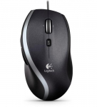 Kompiuterio laidinė pelė Logitech M500, usb / ps/2 laidas, juoda sp.
