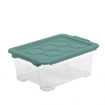 Daiktadėžė su dangčiu, maistui/daiktų saugojimo/žaislams Rotho, 11 l, skaidri sp., 38.7 x 27.9 x 15.8 cm