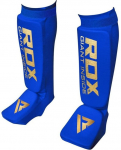 Blauzdų ir pėdų apsauga RDX Shin Instep Guards HYP-SIU, mėlyna, M