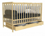 Kūdikio lovytė BabyOno Magda, medžio sp., 60 x 120 cm, be patalynės dėžės, be čiužinio