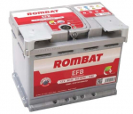 Akumuliatorius Rombat EFB, 12 V, 60 Ah, 640 A