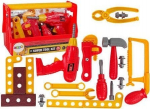 Žaislinis meistro įrankių rinkinys Lean Toys Super Tool Kit, raudona sp./geltona sp.