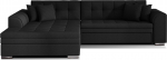 Kampinė sofa Sorento Sawana 14, juoda sp., kairinė, 295 x 195 cm x 80 cm