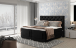 Lova dvigulė continental Clover Mat Velvet 99, 140 x 200 cm, juoda sp., su čiužiniu