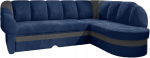 Kampinė sofa Benano Kronos 09, Paros 06, tamsiai mėlyna sp., kairinė, 180 x 250 cm x 85 cm