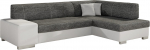 Kampinė sofa Fabio Berlin 02, Soft 17, balta sp./tamsiai pilka sp., de&scaron;ininė, 167 x 268 cm x 73 cm