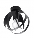 &Scaron;viestuvas lubų Sollux Tulos SL.1086, E27, 1 x 6 W, juoda sp.