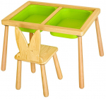 Vaikų žaidimo stalas Kalune Design Table and Chairs, 52 cm, žalia sp.