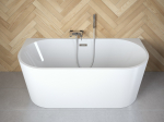 Vonia, laisvai pastatoma Besco Vica, 150 cm x 80 cm x 58 cm, ovalas, balta sp.
