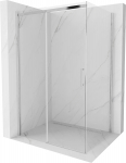 Du&scaron;o kabina Mexen Omega, stačiakampė, be padėklo, 70 cm x 130 cm x 190 cm, chromo sp./grūdintas