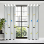 Dieninė užuolaida Dino, balta sp./įvairių spalvų, 140 cm x 250 cm