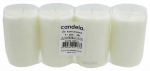 Žvakė, kapų Candela, 60 h, 4 vnt., Balta