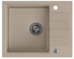 Virtuvinė plautuvė Quadron Peter 116, granitas, 62 cm x 50 cm x 20 cm, smėlio ruda sp.