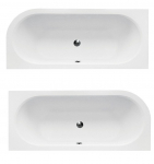 Vonia, įmontuojama Besco Avita Slim, 160 cm x 75 cm x 41.5 cm, de&scaron;ininė, balta sp.