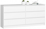 Komoda Akord K160, balta sp., 77 cm x 160 cm x 40 cm