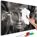 Tapymas pagal skaičius Artgeist Buddha In Black And White MA_0177, 60 x 40 cm