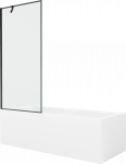 Vonia su sienele, įmontuojama Mexen Cubik, 170 cm x 70 cm x 40 cm, stačiakampis, skaidri sp./balta sp.