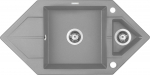Virtuvinė plautuvė Deante Hexon ZQP_S653, granitas, 99.5 cm x 50 cm x 20.4 cm, pilka
