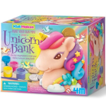 Žaislinis dažymo rinkinys, vienaragis 4M KidzMaker Unicorn Bank, įvairių spalvų