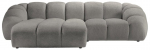 Kampinė sofa Micadoni Home Diana Bub7, pilka sp., kairinė, 294 x 182 cm x 72 cm